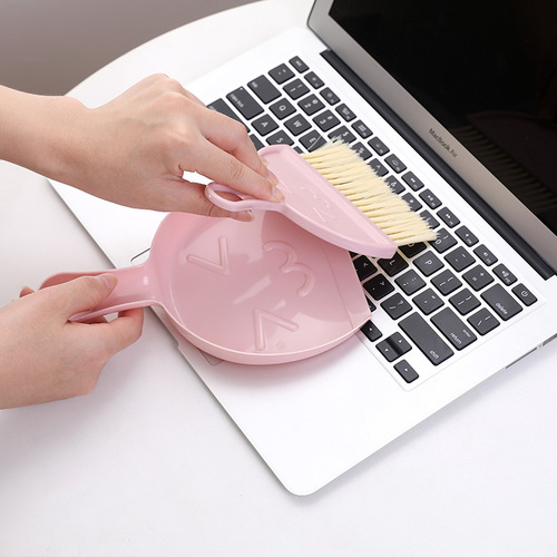 Home Desktop Mini Broom Keyboard Cleaning Brush Small Broom Set with Dustpan Computer Debris Brush