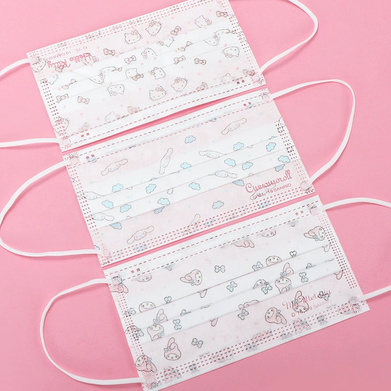 Miniso Mingyin Youpin Sanrio Monet Маска — милая женская печать, трехслойная защитная воздухопроницаемость, высокая ценность