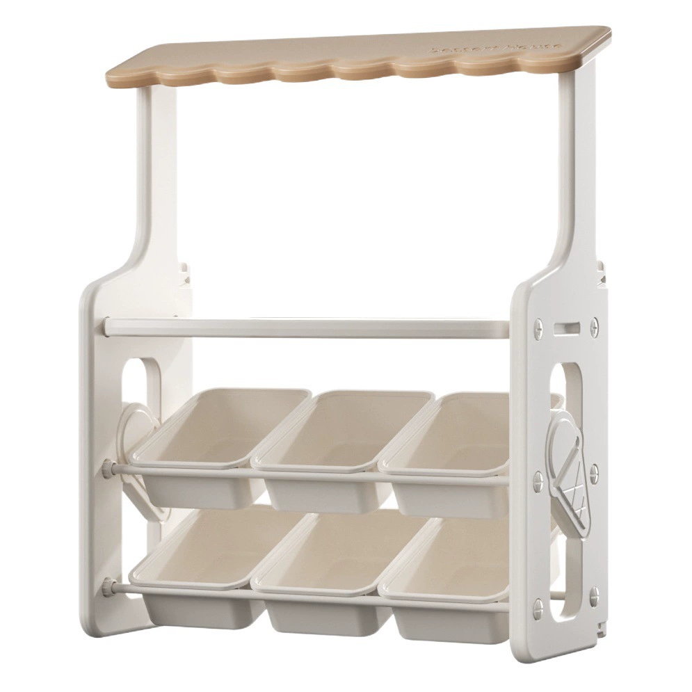 Детская многофункциональная книжная полка Полка для хранения детских игрушек Шкаф для хранения в детском саду Картинка Книжная полка