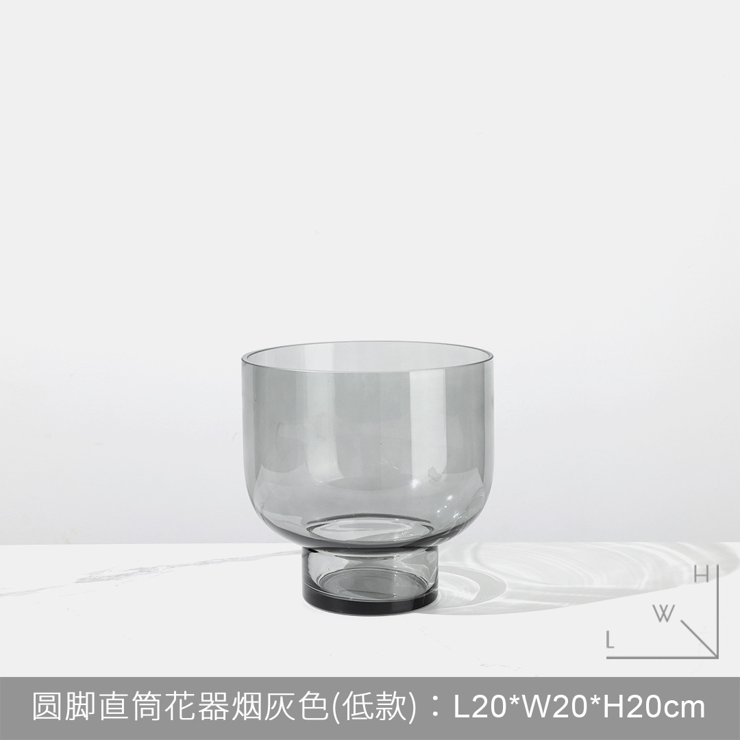 둥근 다리 직선 꽃 연기 회색 (낮음)