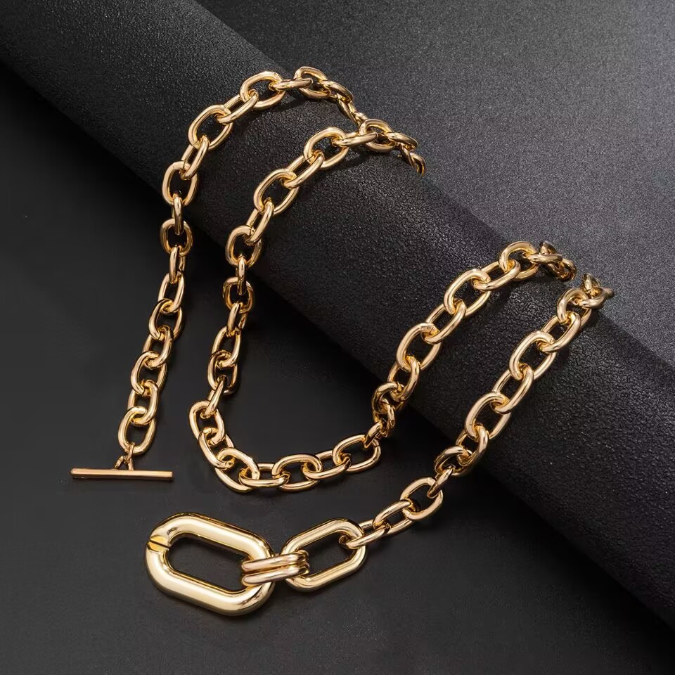 Retro Classic Style Geometric Alloy Cable Chain Lobster Trigger Clasp Closure Layered Necklaces Wholesale display picture 7