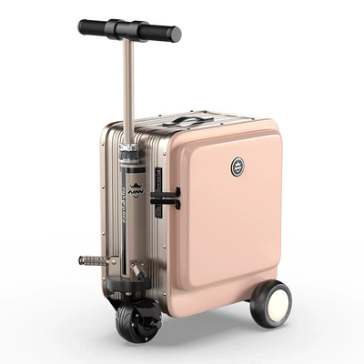 Qatlanan elektrik skuterlər and Foldable. the Small Electric Suitcase - coral-pink