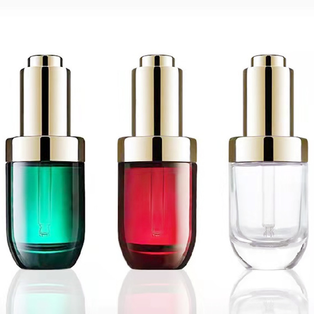 现货同款30ml山茶花精华原液分装滴管按压金泵化妆品原液祛痘空瓶