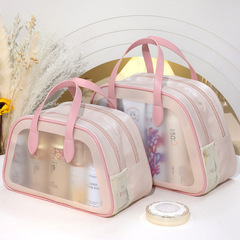 Large capacity dry and wet separation cosmetic bag 2023 new women's travel portable bathing cosmetics washing storage bag