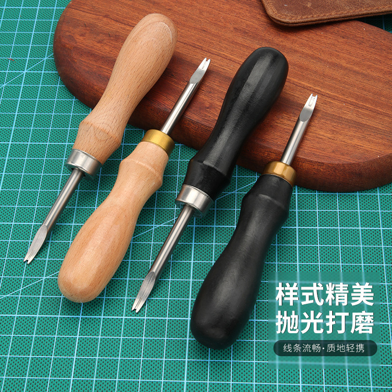 革削り器フランス式アメリカ式皮革工具手作りDIY皮彫刻皮芸革具広口手動トリミング|undefined