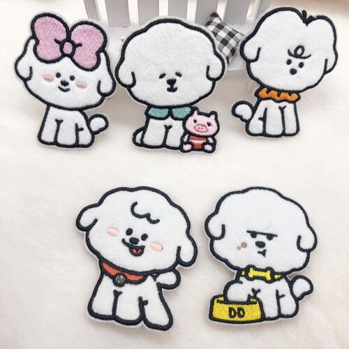 Treasure No. 1 Cartoon Puppy Bangs Posting Seamless Velcro Headdress Women's Hair Sticky Broken Hair Organizing Artifact