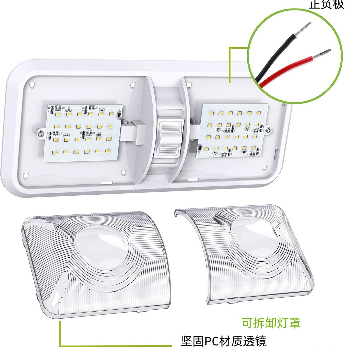 72led lámpara coche interior Techo Luz 108led coche caja luz RV luz pan iluminación lectura luz 24V