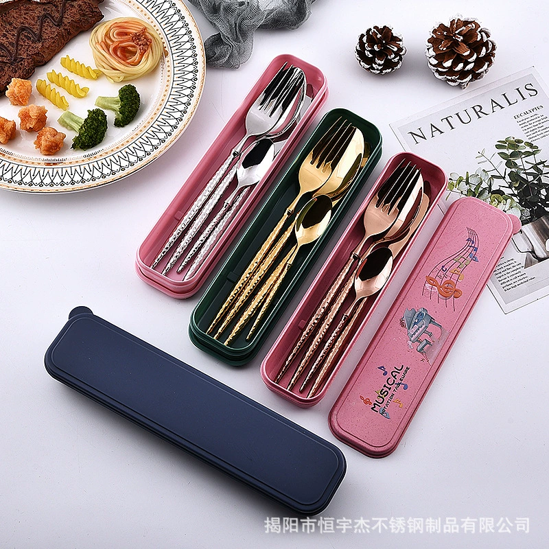 Tableware stainless steel, set for hotel, 6 pieces
