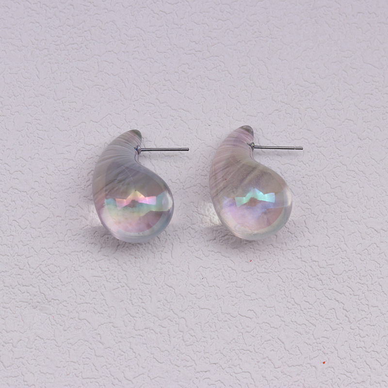 1 Pair IG Style Simple Style Water Droplets Spray Paint Arylic Ear Studs display picture 9