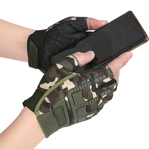 Tactical half-finger gloves for men's freedom soldiers outdoor military fan training non-slip breathable cycling sports half-finger gloves