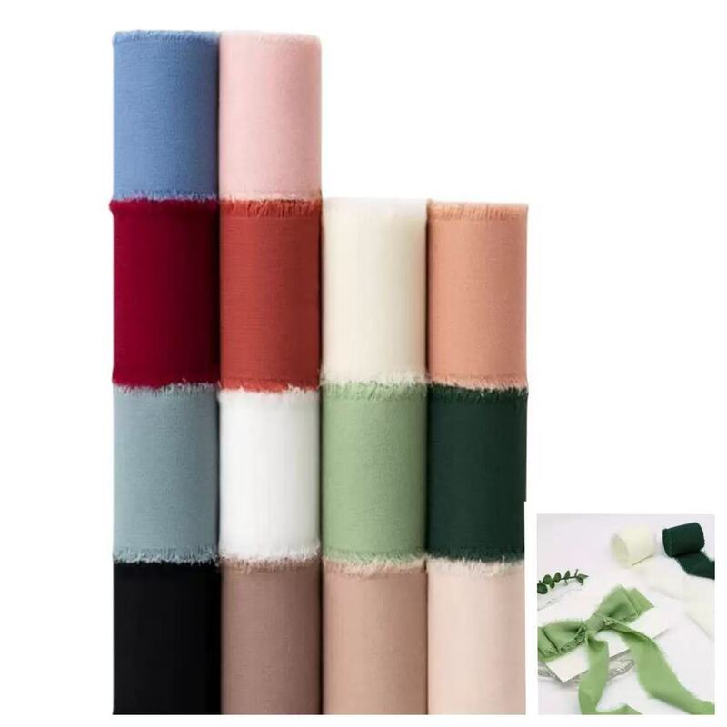 4cm*3 Yards Pure Hand-Torn Frayed Edge Chiffon Ribbon, Frayed Edge Satin Ribbon for Cosplay, Wedding Flower Binding, Hand-Held Bouquet, Ins-Style 4cm*3 Yards Pure Hand-Torn Frayed Edge Chiffon Ribbon, Frayed Edge Satin Ribbon for Cosplay, Wedding Flower Binding, Hand-Held Bouquet, Ins-Style