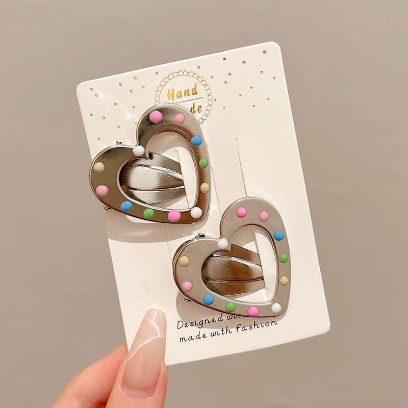 Coreana lateral frange clip de cabello de la frente de mujer sensación avanzada 2025 nuevo toque de dopamina clip de boca de pato