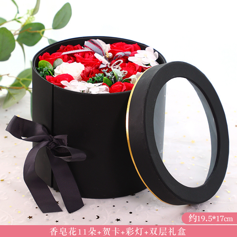 Regalo del Día de San Valentín para la novia esposa novias madre Navidad simulación jabón Rosa ola bola ramo