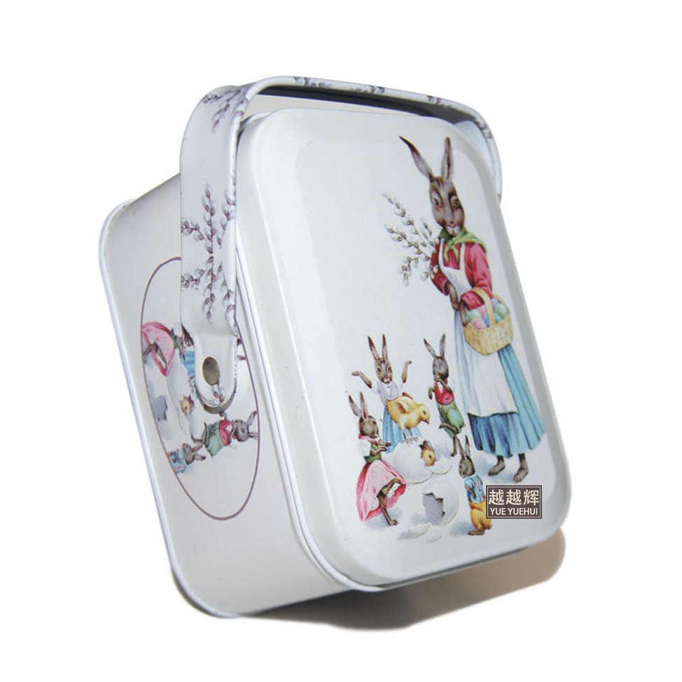 白色手提马口铁盒 食品级礼品包装盒 费列罗好时 厂家直销