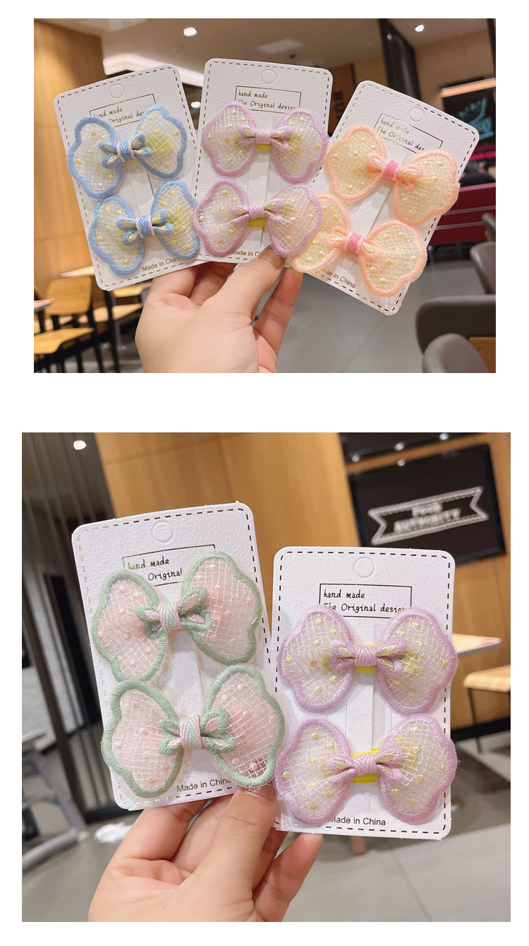 Wholesale Accessories Embroidered Bow Hairpin Set Nihaojewelry display picture 5