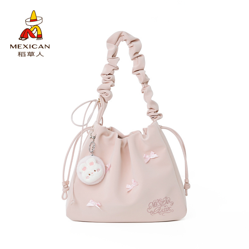 Scarecrow Bag Women's New Style Bow Cloud Bag Sweet and Cute Large Capacity Commuter Shoulder Bag Crossbody Bag