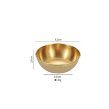 跨境不锈钢圆形家用蘸料碟寿司芥末ins风火锅烤肉薯条番茄调味碟