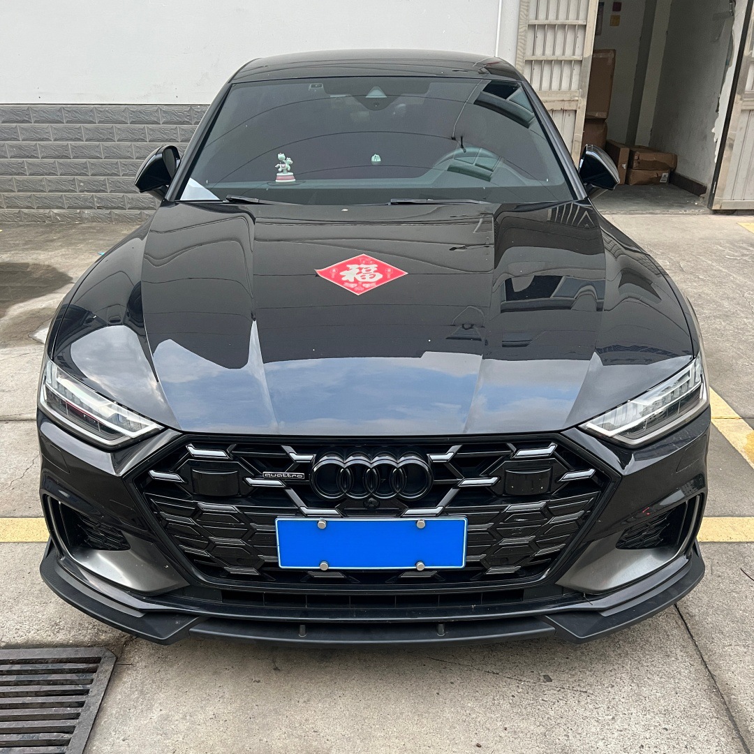 Suitable for 19-26 models C8A7A7L front spoiler S7 front lip S-line small body kit modification Max three-section front spoiler