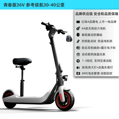 Bremer Electric Scooter Foldableing Qatlanan elektrik skuterlər - 36v-whitelisted-brand-lithium-batterychaoyang-tubeless-tire4a-motorbattery-optional-30-40km-48v
