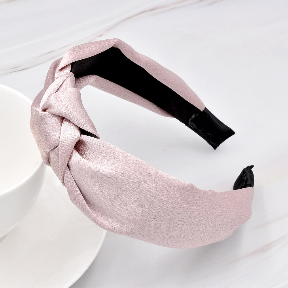 Wholesale Jewelry Simple Mercerized Satin Solid Color Hairband Nihaojewelry display picture 2