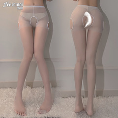 Envy sexy lingerie women's sexy transparent free uniform temptation four-sided crotch stockings pantyhose 7307