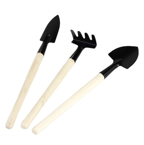 3-piece household multifunctional gardening tool set, rake, spade, flower planting, potted succulent plant planting, soil loosening tool