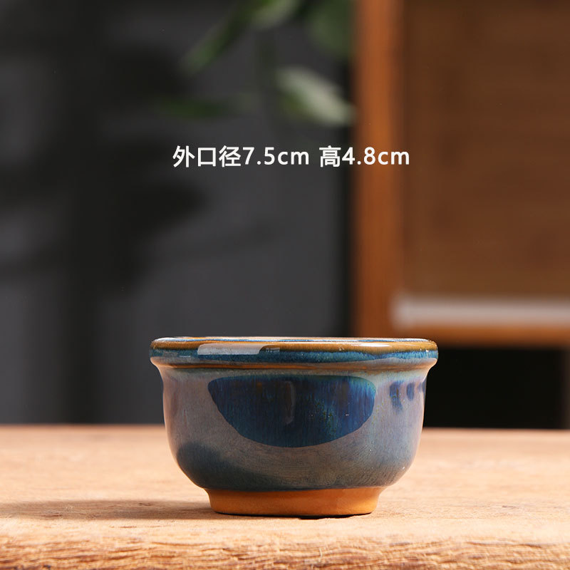 Xinghe pequeño cilindro fábrica de macetas de carne doméstica venta directa de plantas de carne cerámica especial maceta de cerámica al por mayor