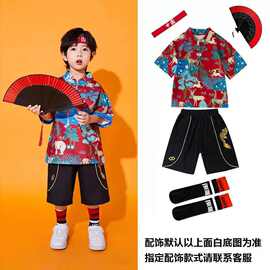 汉服童装唐装夏季儿童汉服中国风男童女童表演服啦啦队演出服