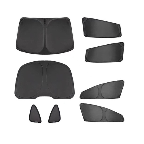 Applicable for Tesla Model 3/Y, front windshield side window sunshade, heat insulation sun protection silver light-blocking sunshade