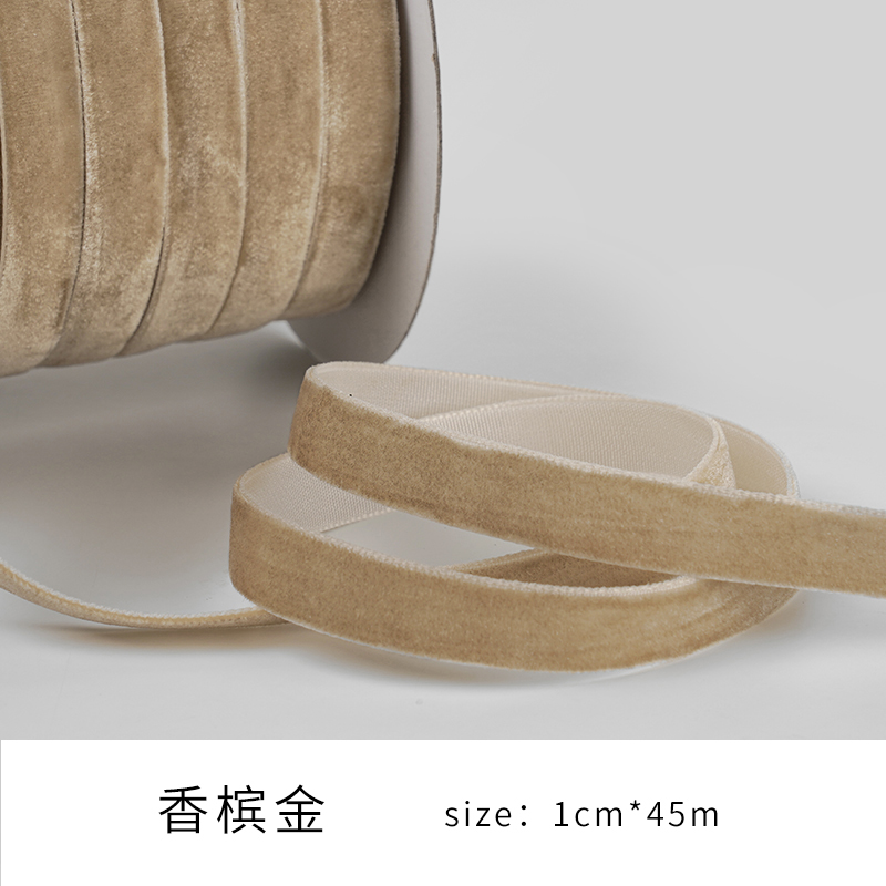 1cm cinta de flocado cinta de Navidad cinta de terciopelo unilateral cinta de terciopelo cinta de ropa accesorios cinta de tela de lana cinta de seda