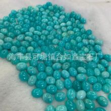 天然巴西老矿无优化天河石裸石戒面蛋面水头足DIY天然天河石批发