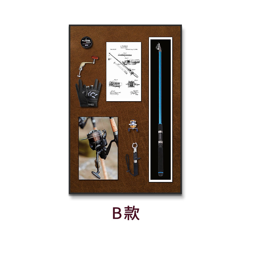 Pintura colgante de pesca de Luya Restaurante junto al mar Restaurante Pescado Mariscos Tienda de productos acuáticos Pescado Tienda Pintura decorativa