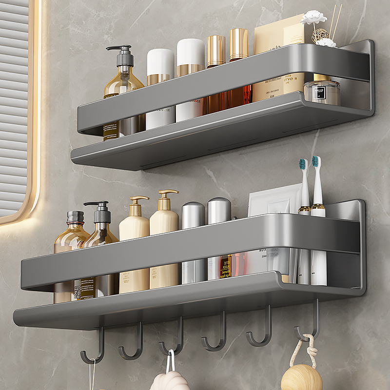 Bathroom Storage Rack Wall-Mounted Bathroom Sink Punch-Free Wall Storage Rack Household Removable Hanging Rack