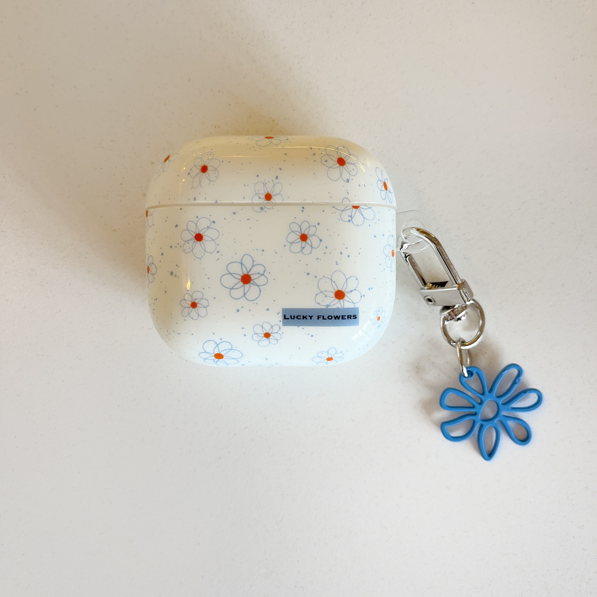 Salpicaduras de tinta pequeñas flores frescas para airpod1/2 funda para auriculares Bluetooth Pro2 funda para auriculares airpod3/4 colgante