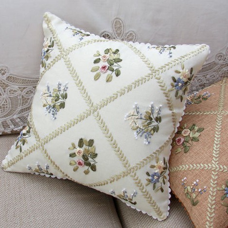 Jinhao bordado fábrica al por mayor hecho a mano bordado Cruz puntada DIY cinta bordado cojín almohada Guangzhou 04