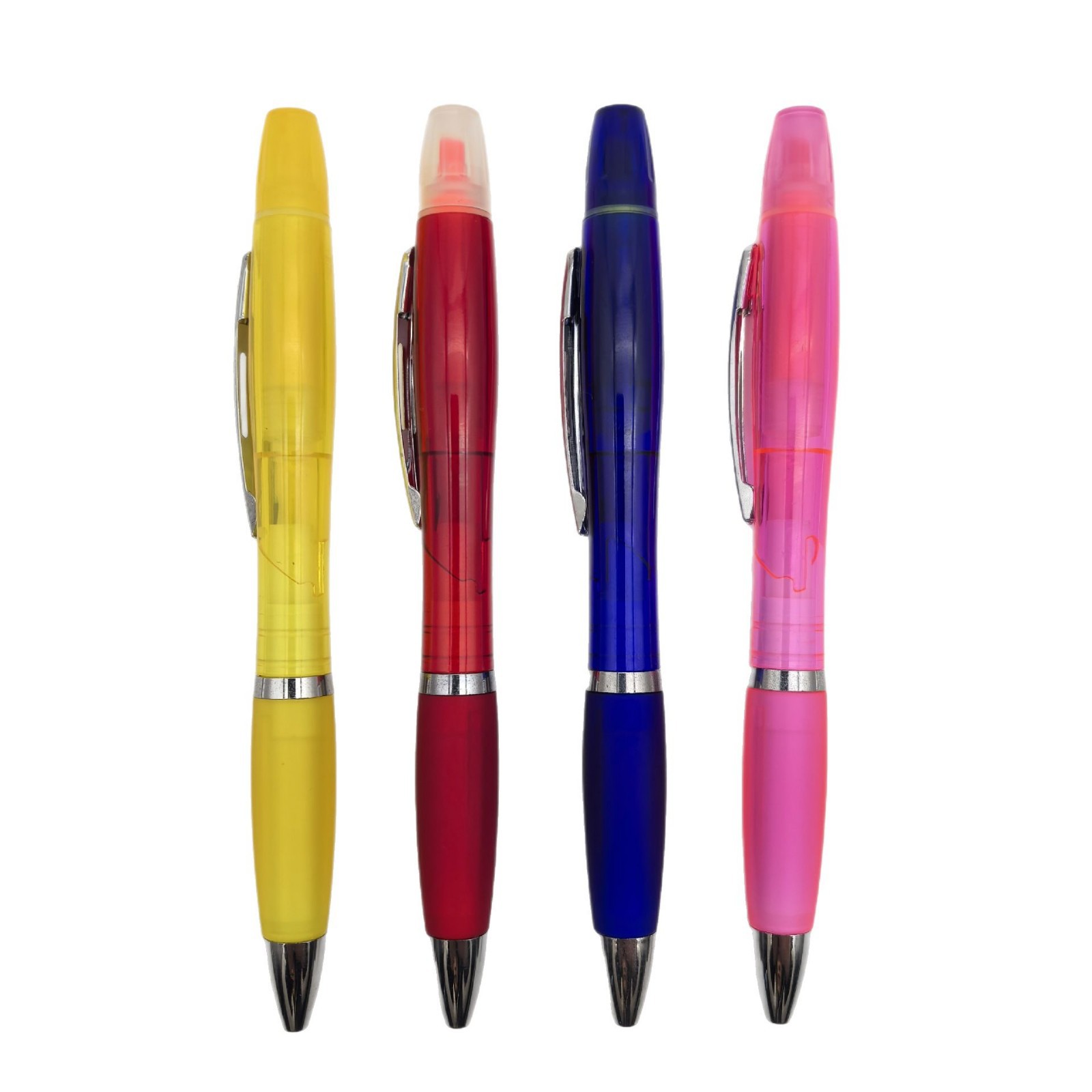 Personalizado multifuncional pluma de doble cabeza creativa pluma de doble cabeza líquida pluma de aluminio publicitaria 2 para pluma de bola