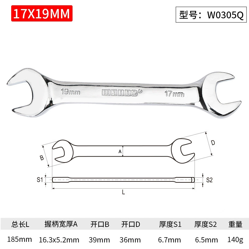 Wrench, set handmade, mirror effect