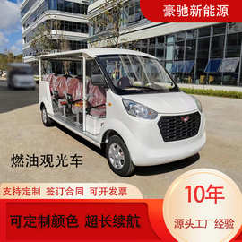 三亚燃油观光车厂家图片校园景区酒店会所接待汽油观光车多少钱