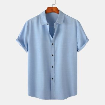 Comercio exterior transfronterizo hombres primavera 3D impresión llama manga corta Camisa casual personalidad europea y americana hombres más tamaño camisa hombres