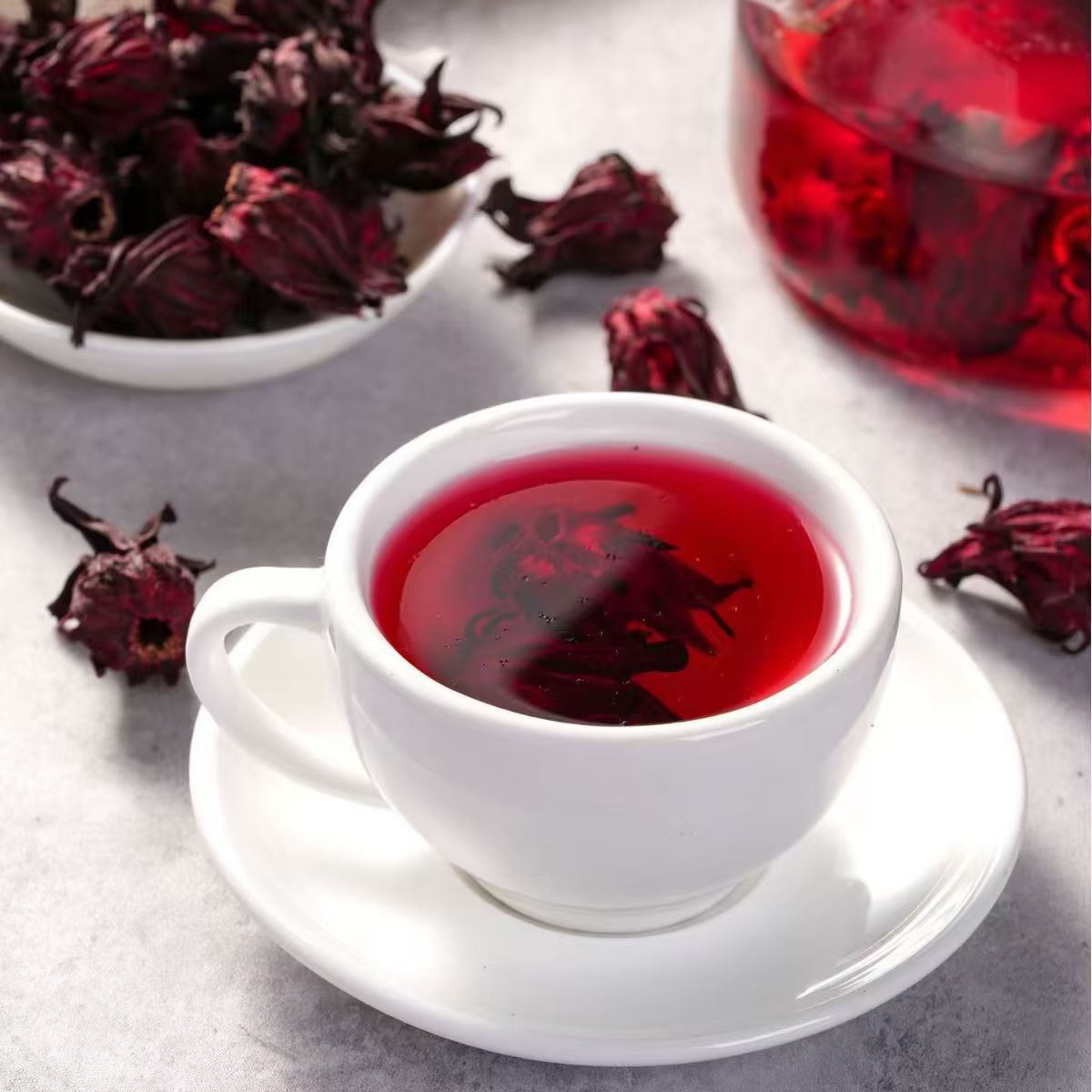 Roselle Hibiscus Tea Bags Luo Shen Hua 2g x 30 Pyramid Bags 60g Dried Flower Herbal Tea quality and texture