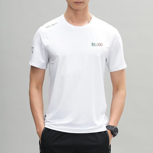 Brand Spot Mesh Ice Silk T-shirt Sports Short-sleeved Quick-drying Clothing Men's Summer Breathable Elastic Fitness Casual Top
