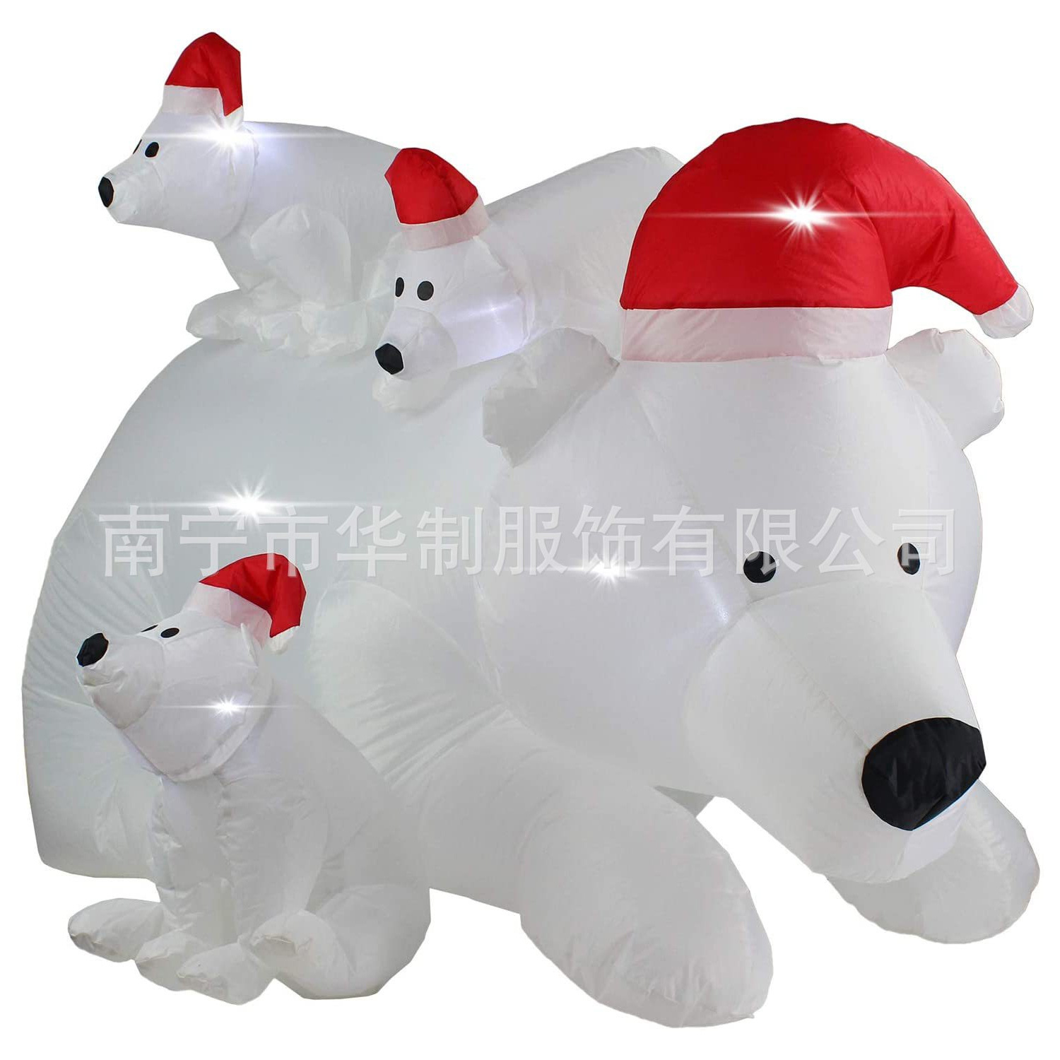充气北极熊狗熊气模圣诞充气雪人灯圣诞气模老人充气月球气膜摆设