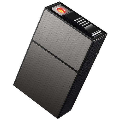 20 Piece Full-Size Cigarette Lighter with Integrated Antistatic and Waterproof Flip-Top Case, Available in Multiple Patterns Cigarette Case