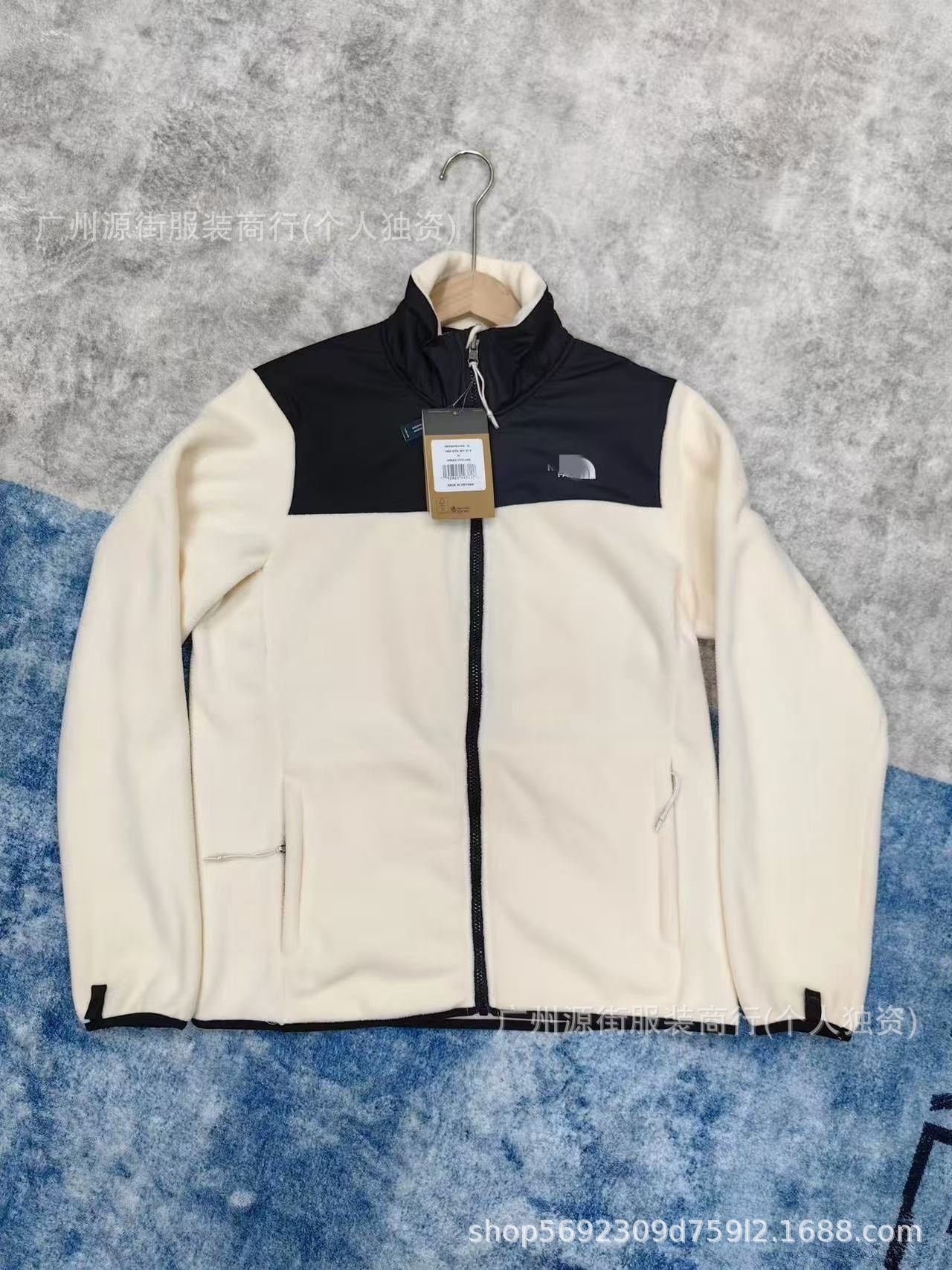 1990 estilo americano chaqueta de asalto para hombres y mujeres parejas agitando pelusa 3 - en - 1 desmontable chaqueta de bordado de pelusa