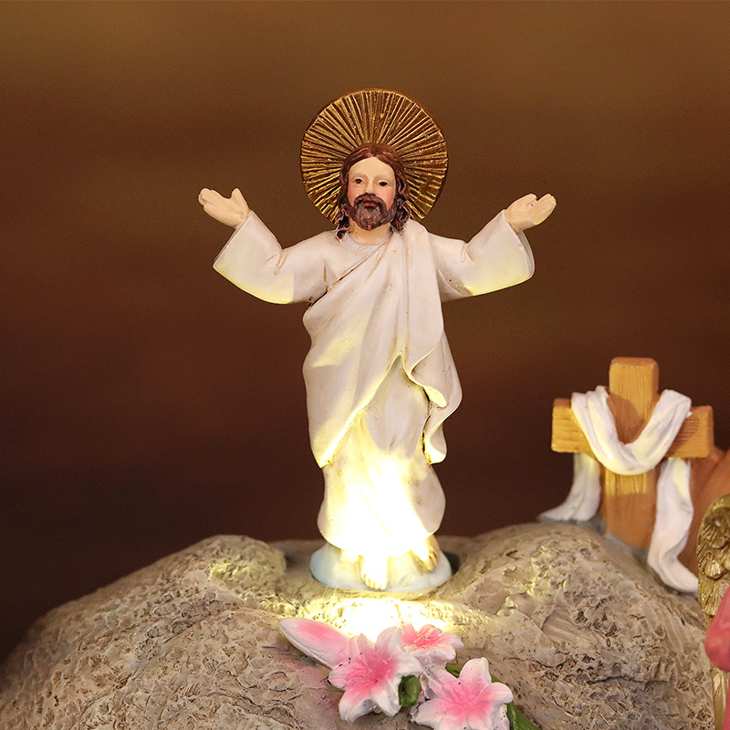 Escenas de Pascua realistas transfronterizas decoraciones creativas personajes clásicos regalos de vacaciones decoración artesanía de resina