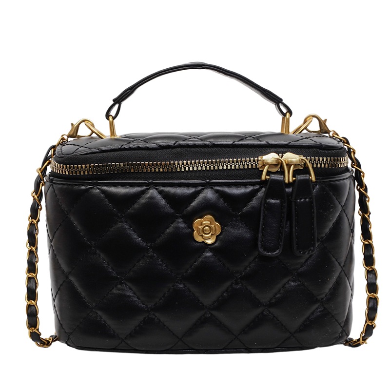 Bolso de cubo popular de este año 2025 nuevo bolso de cadena pequeño bolso de hombro fragante bolso de mensajero de hilo bordado de diamantes mujer