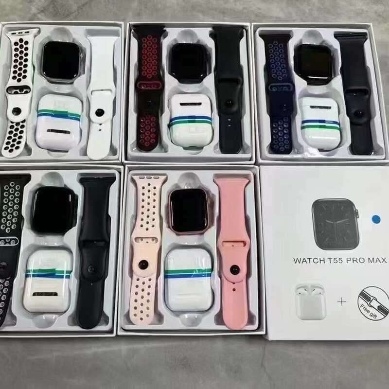 T55PRO MAX smart watch men's multi-function headset two-in-one women's cross-border explosions long endurance factory direct sales