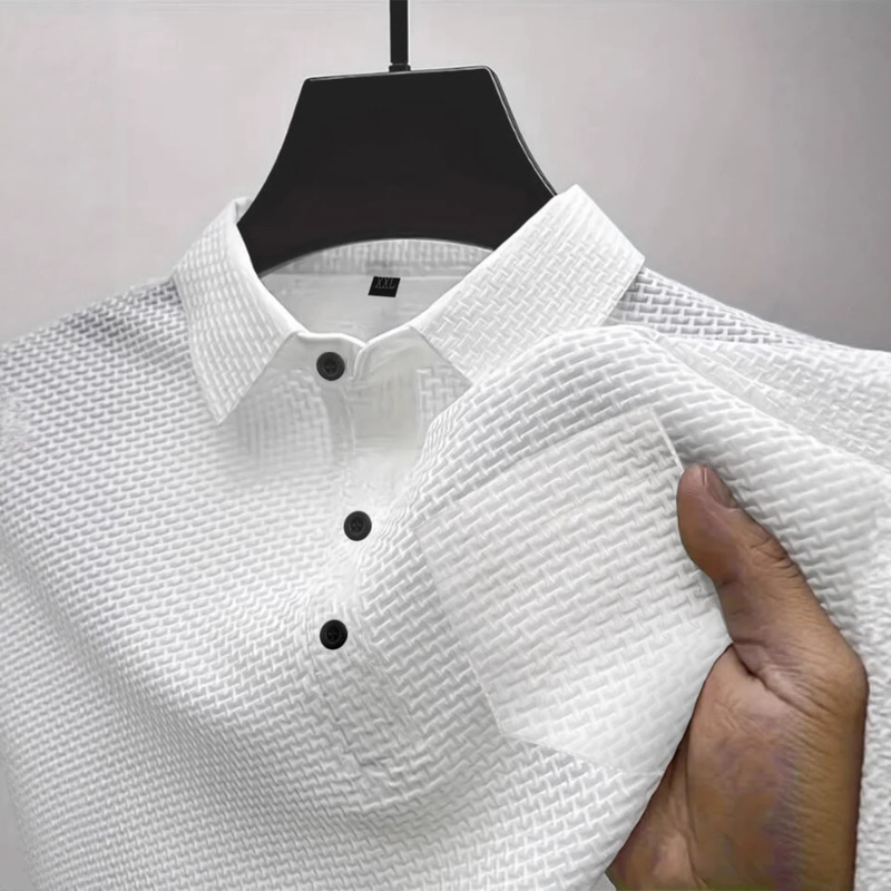 Summer T-Shirt Polo Short-Sleeve Pocket Style High-End Mesh Ice Silk Short-Sleeve T-Shirt Men's Shirt Solid Color Plus Size Summer T-Shirt Polo Short-Sleeve Pocket Style High-End Mesh Ice Silk Short-Sleeve T-Shirt Men's Shirt Solid Color Plus Size