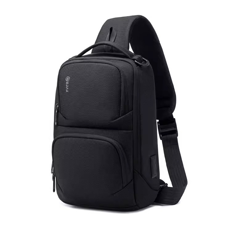 Cross-border wholesale men's new multi-functional sports shoulder bag crossbody bag with large capacity, fashionable and trendy chest bag