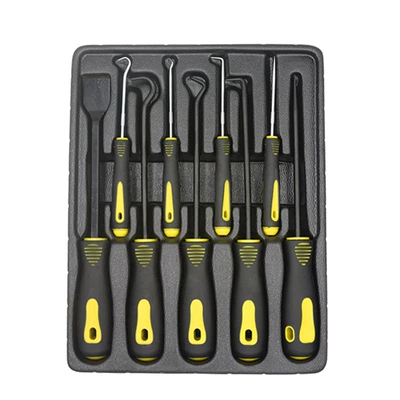Mühərrik tənzimləmə alətləri, Seal Hook and Screwdriver - yellow-9-piece-hook-set-blister-box